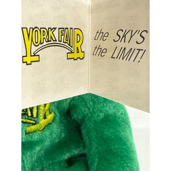 VTG Salvino’s Custom Collection York Fair Plush Teddy Bear Green & Yellow w/ Tag - Picture 3 of 7